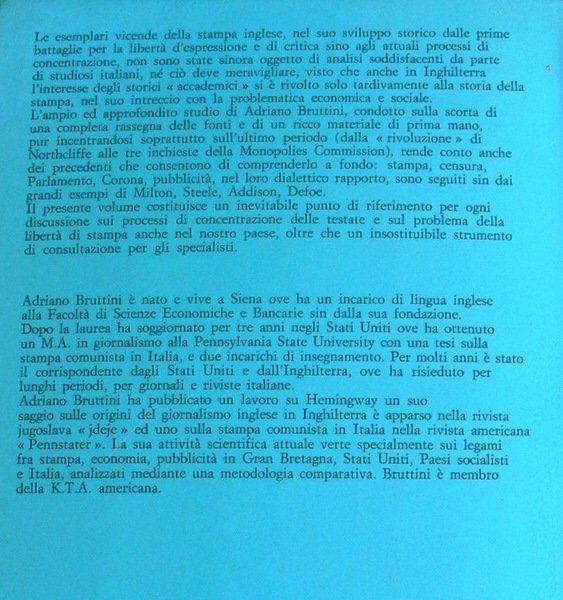 LA STAMPA INGLESE: MONOPOLI E FUSIONI (1890-1972)