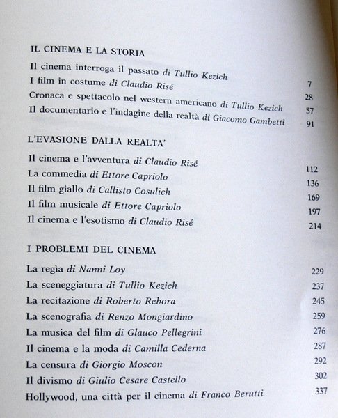 LA STORIA DEL CINEMA. PROLOGO. IL CINEMA E L'UOMO; IL …