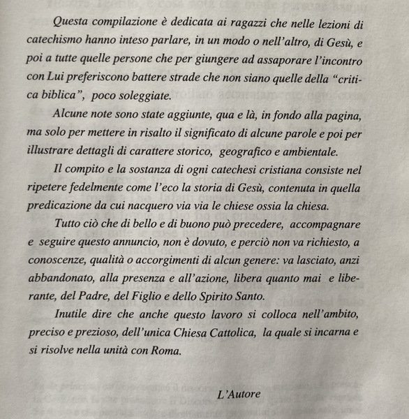 LA STORIA DI GESÙ FORMATA DAL TESTO DEI QUATTRO VANGELI …