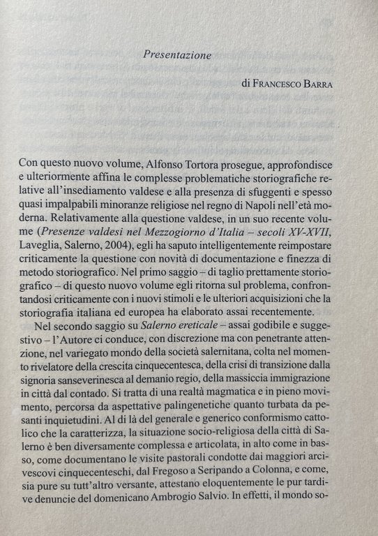 LA STORIA E LA CHIESA (SECOLI XVI-XVII). RICERCHE E LETTURE …