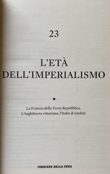 LA STORIA. L'ETÀ DELL'IMPERIALISMO. LA FRANCIA DELLA TERZA REPUBBLICA, L'INGHILTERRA …