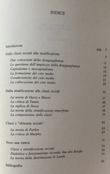 LA STRATIFICAZIONE IMPERFETTA. SAGGIO SULLA TEORIA DELLA DISUGUAGLIANZA SOCIALE