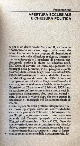 LA SVOLTA. CHIESA E POLITICA TRA MEDELLIN E PUEBLA