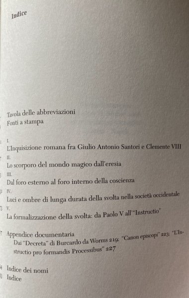 LA SVOLTA ILLUMINATA DEL SANTO OFFICIO A FINE CINQUECENTO