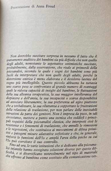 LA TECNICA DELLA PSICOANALISI PSICANALISI INFANTILE. SEMINARI CON ANNA FREUD