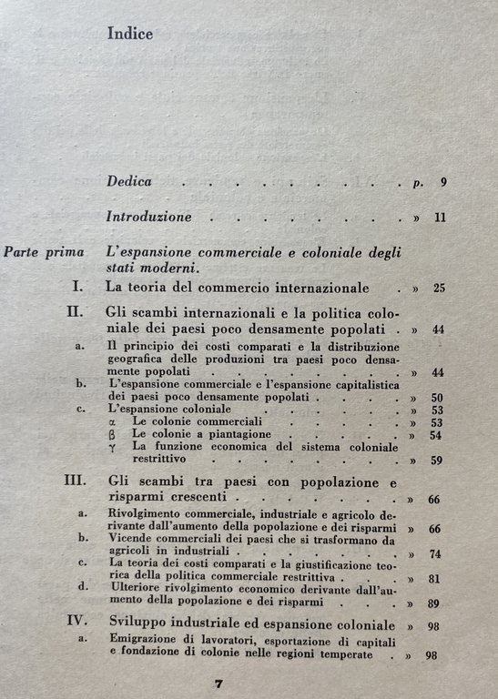 LA TEORIA ECONOMICA DELLA COLONIZZAZIONE