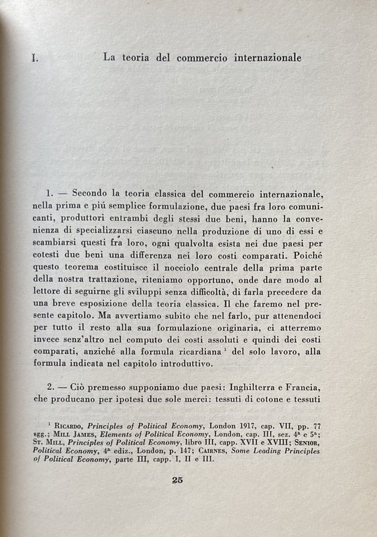 LA TEORIA ECONOMICA DELLA COLONIZZAZIONE