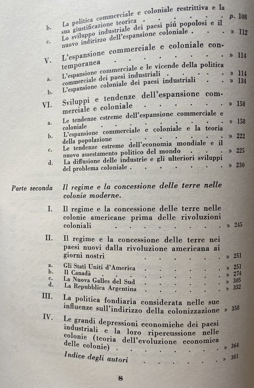 LA TEORIA ECONOMICA DELLA COLONIZZAZIONE