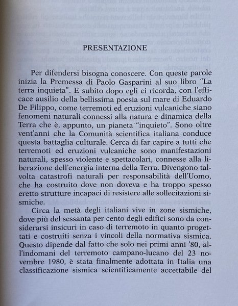 LA TERRA INQUIETA. DIFENDERSI DA TERREMOTI ED ERUZIONI