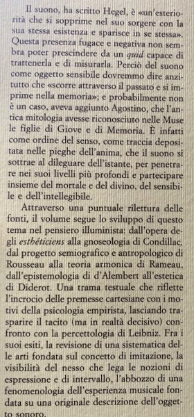 LA TRACCIA DEL SUONO. ESPRESSIONE E INTERVALLO NELL'ESTETICA ILLUMINISTA