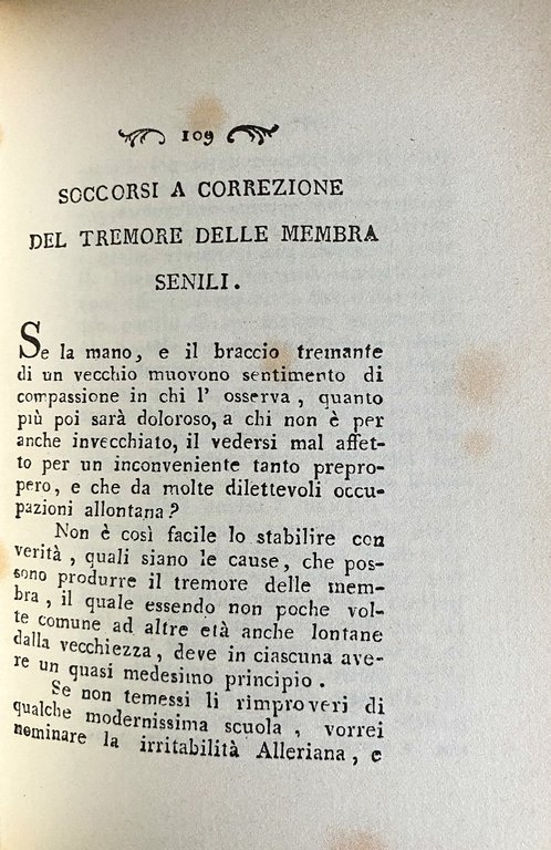 LA VECCHIEZZA. TRATTATO DEL DOTTORE DOMENICO ANTONIO MANDINI