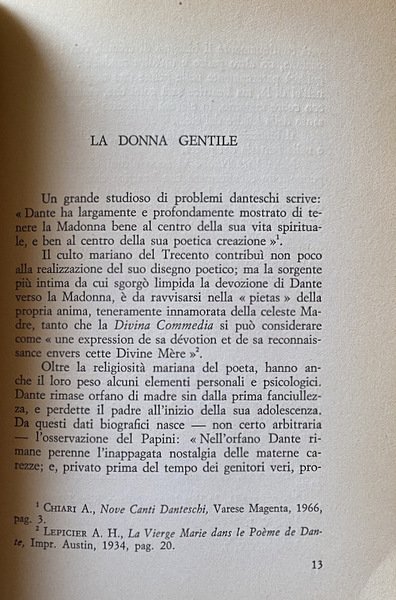 LA VERGINE MADRE NELLA DIVINA COMMEDIA
