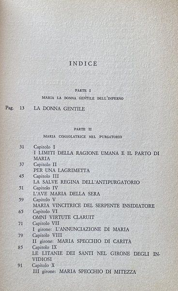 LA VERGINE MADRE NELLA DIVINA COMMEDIA