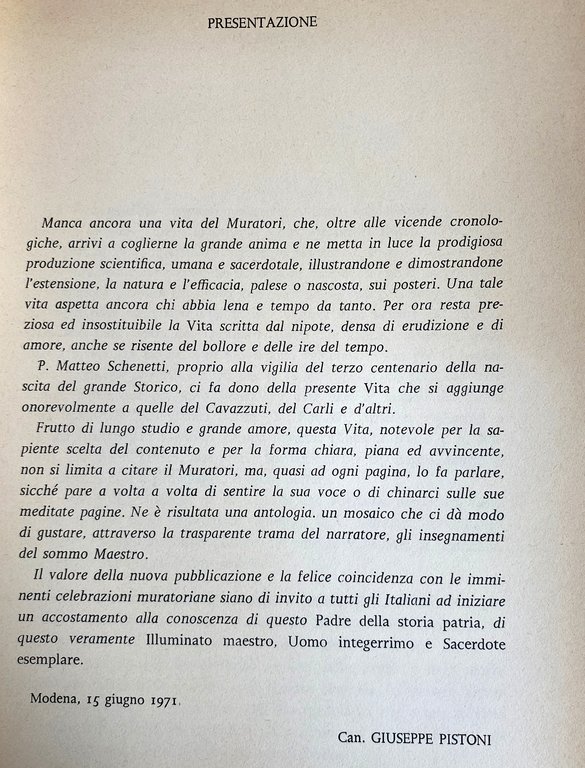LA VITA DI LODOVICO ANTONIO MURATORI RICAVATA DAL SUO EPISTOLARIO …