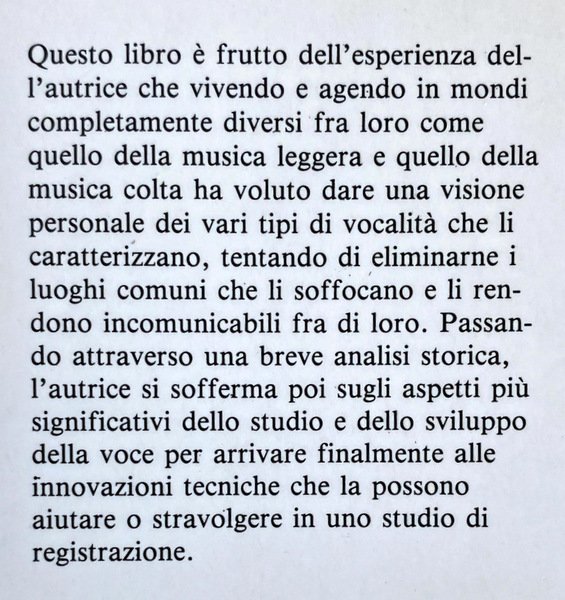 LA VOCE. TECNICA E STORIA DEL CANTO DAL GREGORIANO AL …