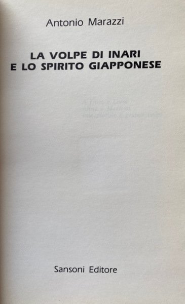 LA VOLPE DI INARI E LO SPIRITO GIAPPONESE