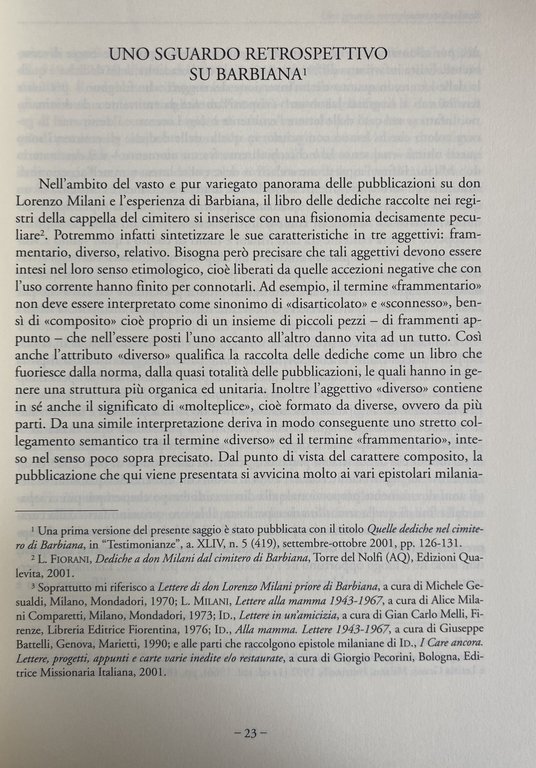 LASSÙ A BARBIANA IERI E OGGI. STUDI, INTERVENTI, TESTIMONIANZE SU … | Immagine Gallery 24