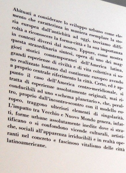 LE CITTÀ E LE IDEE. STORIA URBANA DEL NUOVO MONDO