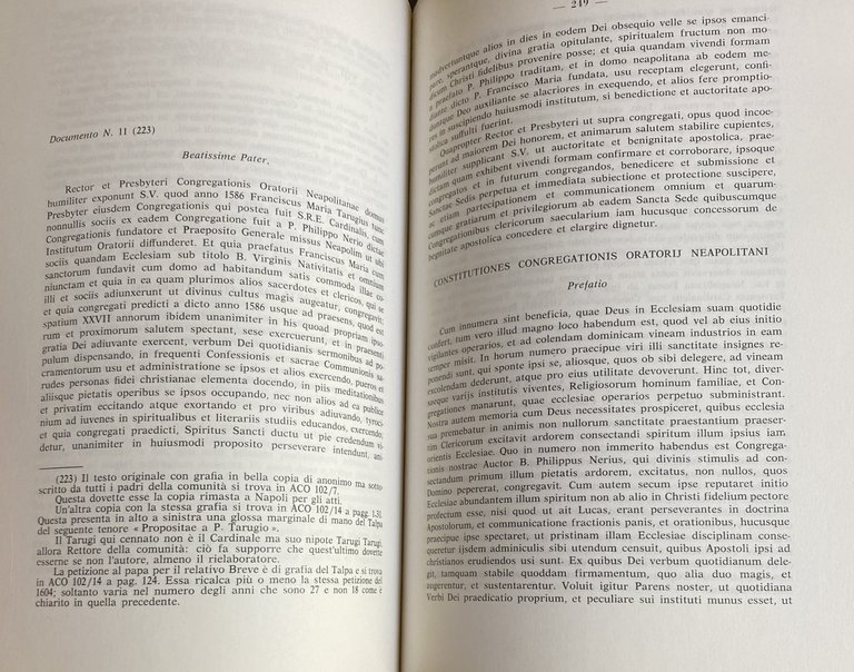 LE COSTITUZIONI DELL'ORATORIO NAPOLETANO