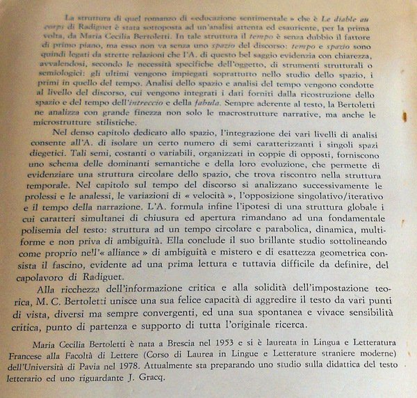 LE DIABLE AU CORPS DE RAYMOND RADIGUET. STRUCTURES NARRATIVES SPATIO-TEMPORELLES