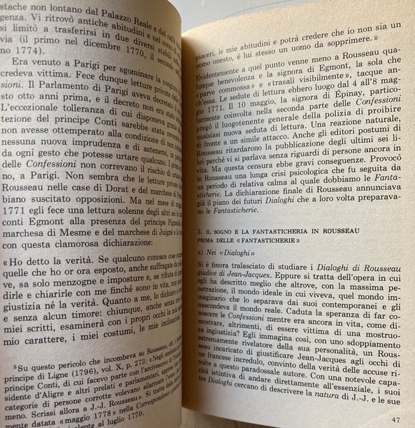 LE FANTASTICHERIE DEL PASSEGGIATORE SOLITARIO. (INTRODUZIONE DI JEAN STAROBINSKI, PREMESSA …