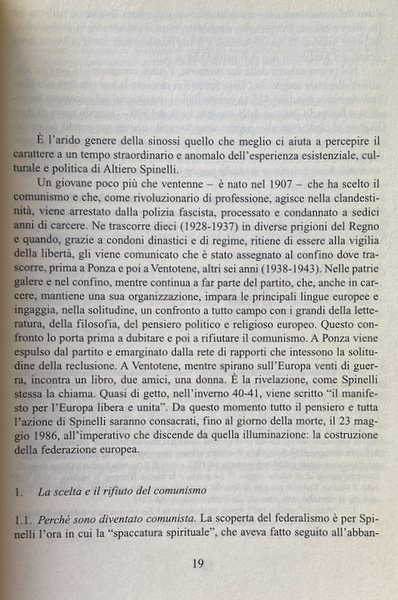 LE FORME DELL'EUROPA. SPINELLI O DELLA FEDERAZIONE, IL MANIFESTO DI …