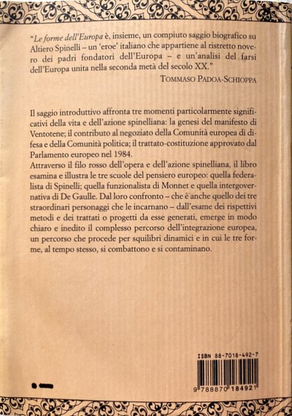 LE FORME DELL'EUROPA. SPINELLI O DELLA FEDERAZIONE, IL MANIFESTO DI …