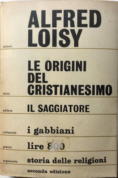 LE ORIGINI DEL CRISTIANESIMO