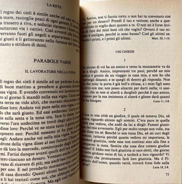 LE PAROLE DI GESÙ. PREGHIERE, DISCORSI, DIALOGHI, DETTI. A CURA …