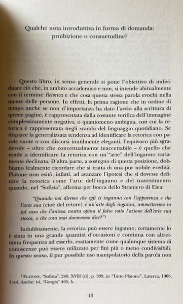 LE PAROLE NON BASTANO: UN MODELLO ORIGINALE DI RETORICA MODERNA …
