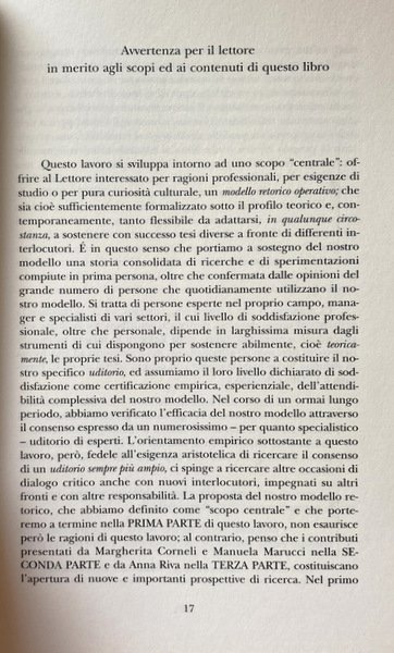 LE PAROLE NON BASTANO: UN MODELLO ORIGINALE DI RETORICA MODERNA …