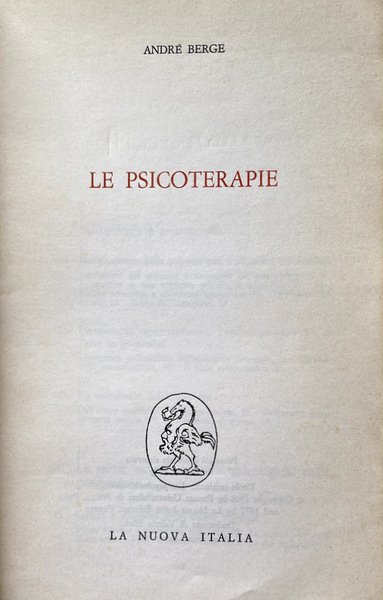 LE PSICOTERAPIE