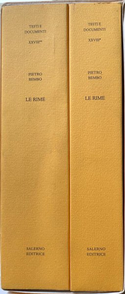 LE RIME. A CURA DI ANDREA DONNINI. TOMO I-TOMO II