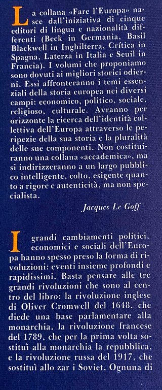 LE RIVOLUZIONI EUROPEE 1492-1992