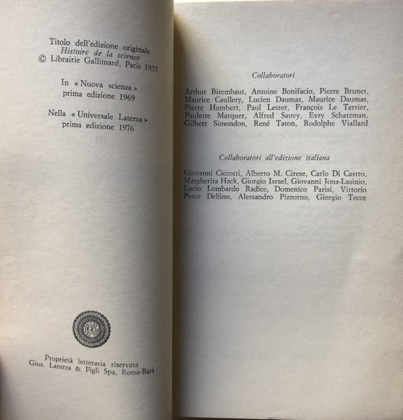 LE SCIENZE DEL MONDO FISICO. (STORIA DELLA SCIENZA VOLUME III …