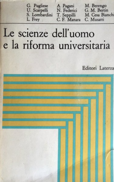 LE SCIENZE DELL'UOMO E LA RIFORMA UNIVERSITARIA