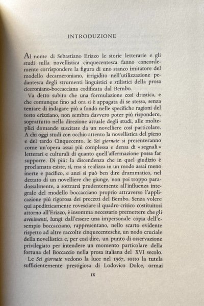 LE SEI GIORNATE. A CURA DI RENZO BRAGANTINI
