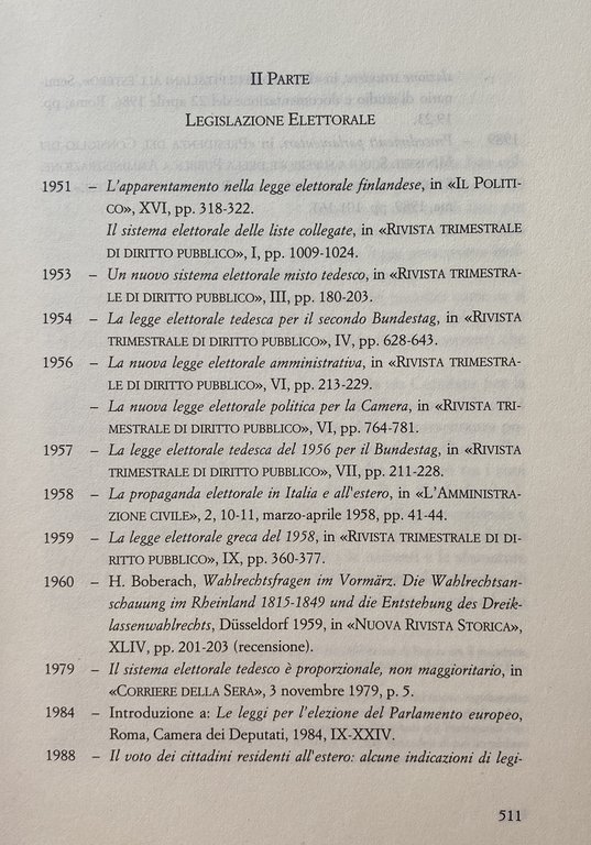 LE TECNICHE DELLA RAPPRESENTANZA. CINQUANT'ANNI DI RICERCHE SUL DIRITTO ELETTORALE …