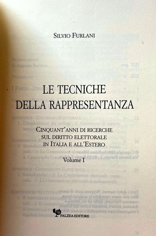 LE TECNICHE DELLA RAPPRESENTANZA. CINQUANT'ANNI DI RICERCHE SUL DIRITTO ELETTORALE …