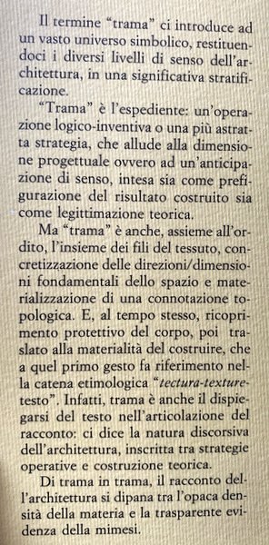 LE TRAME DELL'ARCHITETTURA