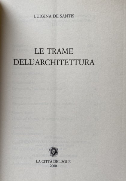 LE TRAME DELL'ARCHITETTURA