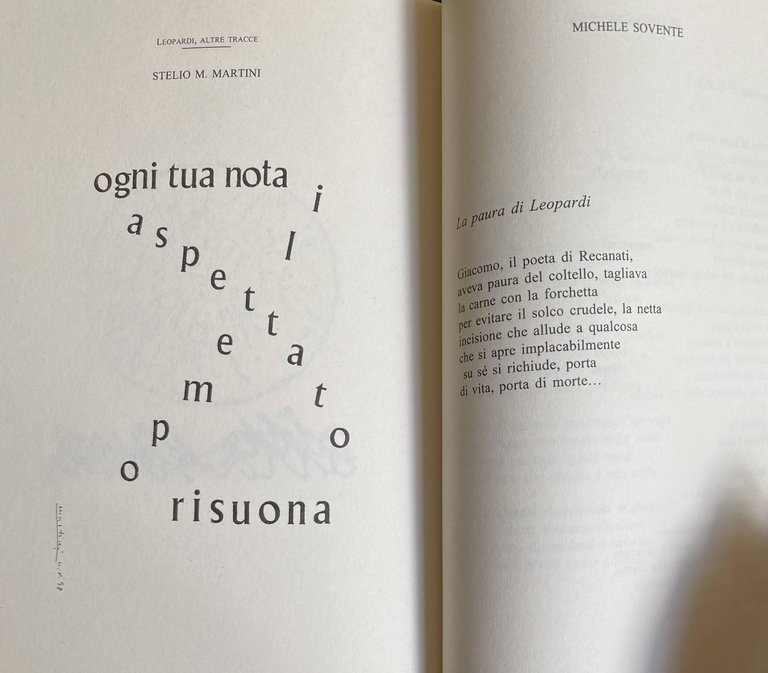 LEOPARDI, ALTRE TRACCE.