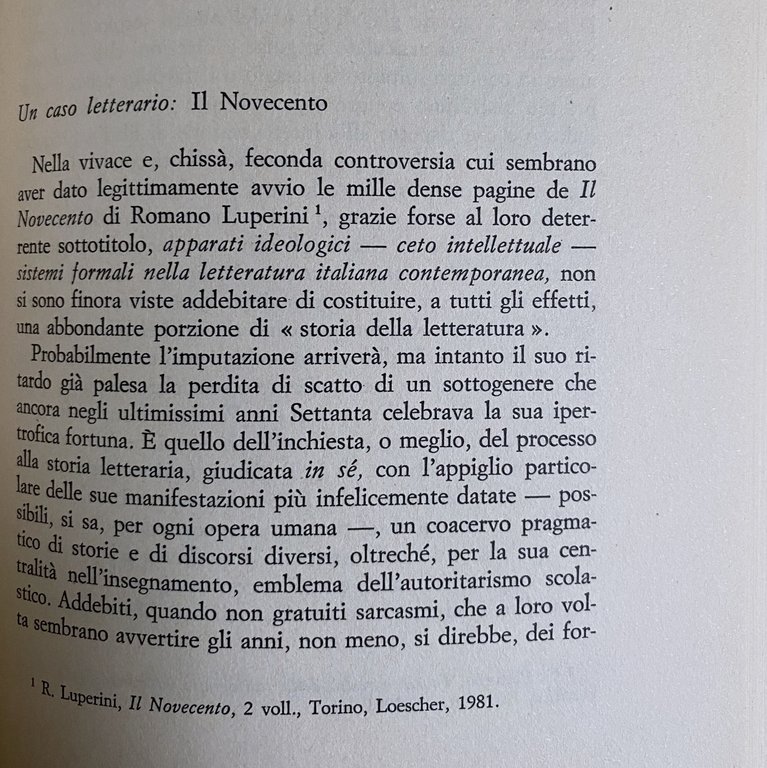 LETTERATURA E CONTEMPORANEITÀ