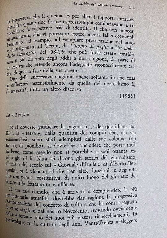 LETTERATURA E CONTEMPORANEITÀ
