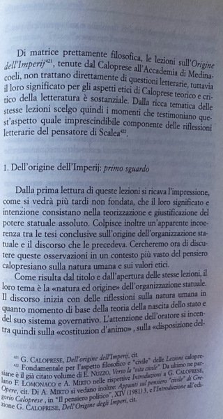 LETTERATURA E SCIENZA. GREGORIO CALOPRESE TEORICO E CRITICO DELLA LETTERATURA