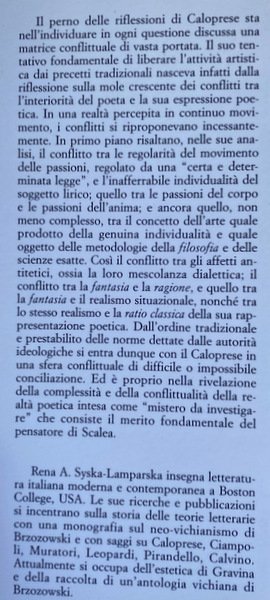 LETTERATURA E SCIENZA. GREGORIO CALOPRESE TEORICO E CRITICO DELLA LETTERATURA