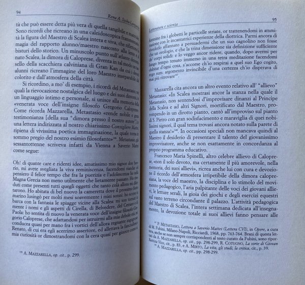 LETTERATURA E SCIENZA. GREGORIO CALOPRESE TEORICO E CRITICO DELLA LETTERATURA