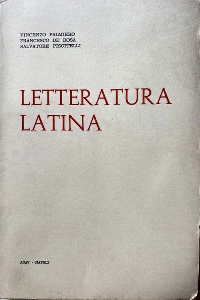 LETTERATURA LATINA