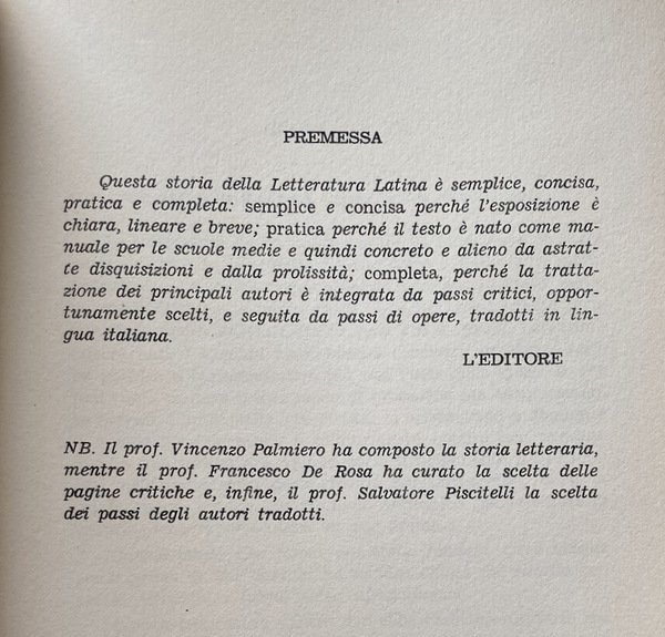 LETTERATURA LATINA