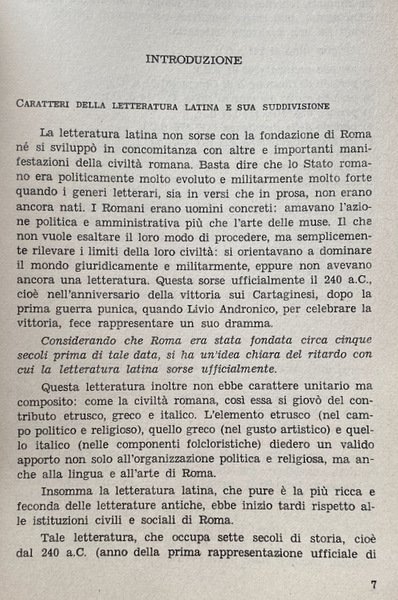 LETTERATURA LATINA